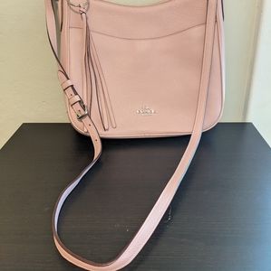 Coach Chaise Leather Crossbody Pale Pink w/ Silver